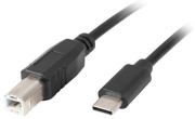 lanberg usb cm usb bm 20 cable 3m ferrite black photo