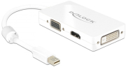 delock 62630 adapter mini displayport 11 male vga hdmi dvi female passive white photo