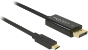 delock 85257 cable usb type c male displayport male dp alt mode 4k 60 hz 3 m black photo
