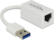 delock 65905 adapter superspeed usb type a male gigabit lan compact white photo