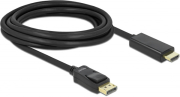 delock 82435 cable displayport 11 male high speed hdmi a male passive 3 m black photo