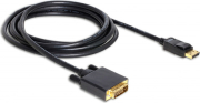 delock 82592 cable displayport 13 male dvi 24 1 male passive 3 m black photo