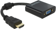 delock 65512 adapter hdmi a male vga female black photo