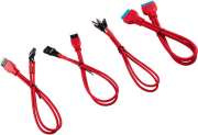 corsair diy cable premium sleeved i o cable extension kit red photo