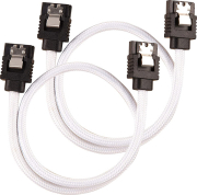 corsair diy cable premium sleeved sata data cable set straight connectors white 30cm photo