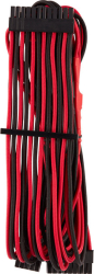 corsair diy cable premium individually sleeved atx 24 pin type4 gen4 red black photo