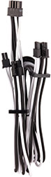 corsair diy cable premium individually sleeved pcie cable type4 gen4 white black photo