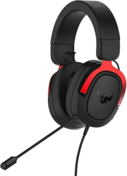 asus tuf gaming h3 over ear gaming headset red photo