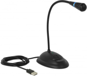delock 65871 usb gooseneck microphone with base and mute on off button photo