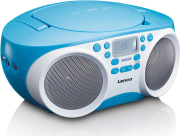 lenco scd 200bu portable radio cd mp3 player with usb blue photo