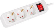 lanberg power strip 3 sockets schuko with circuit breaker copper cable 15m white photo