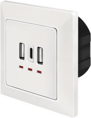 logilink pa0254 wall outlet 2x usb a 1x usb c photo