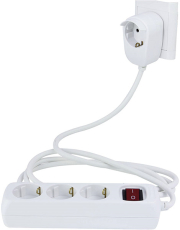 rev multiple socket outlet 3 1 fold 5m switch white 0012395114 ws photo