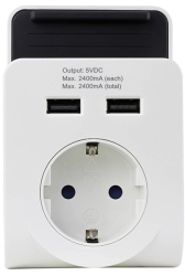 rev usb charger 2 fold white photo