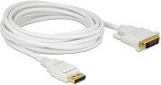 delock 83816 cable displayport 12 male dvi 24 1 male passive 4k 30 hz 5 m white photo