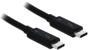 delock 84844 thunderbolt 3 40 gb s usb c cable male male passive 05 m 5 a black photo