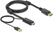 delock 85963 hdmi to displayport cable 4k 30 hz 1 m photo