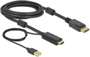 delock 85965 hdmi to displayport cable 4k 30 hz 3 m photo