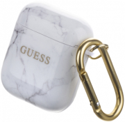 guess case marble for apple airpods gen 1 apple airpods gen 2 white guaca2tpumawh photo