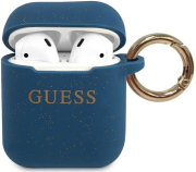 guess cover silicone for apple airpods gen 1 apple airpods gen 2 blue guaccsilglbl photo