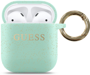guess cover silicone for apple airpods gen 1 apple airpods gen 2 green guaccsilglgn photo