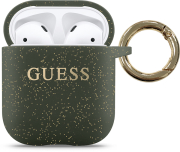 guess cover silicone for apple airpods gen 1 apple airpods gen 2 khaki guaccsilglka photo