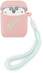guess cover vintage for apple airpods gen 1 apple airpods gen 2 pink guaca2lsvspg photo