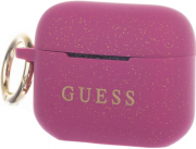 guess silicone case for airpods pro fuchsia guacapsilglfu photo