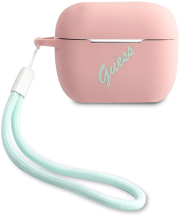 guess silicone case vintage for apple airpods pro pink guacaplsvspg photo