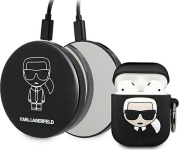 karl lagerfeld cover iconic bundle for apple airpods gen 1 gen 2 powerbank 2000 ma black photo