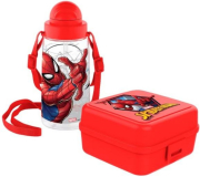 disney 500ml bottle set and spiderman lunch box photo
