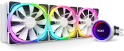nzxt kraken x73 rgb water cooling white 360mm illuminated fans and pump photo