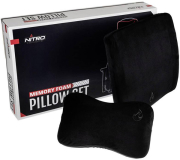 nitro concepts memory foam pillow set black photo