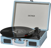 denver vpl 120 suitcase turntable blue photo