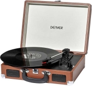 denver vpl 120 suitcase turntable brown photo