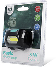 led headlamp basic cob 3w 135lm 3 x aaa forever light photo