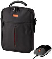 trust 17007 vertico 100 netbook messenger bag slimline mouse black orange photo