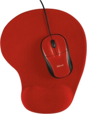 trust 20427 primo mouse with mouse pad red photo