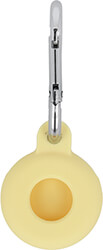 silicone case with hook for airtag yellow photo
