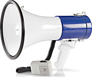 nedis meph200wt megaphone 25w detachable microphone white blue photo