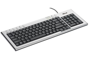 trust keyboard 1800s slimline aluminium us photo