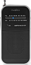 nedis rdfm1110si fm am radio 15 w pocket size silver black photo