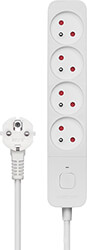 savio lz 08 surge protection power strip 4 sockets 3m photo