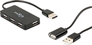 maxlife home office usb 20 hub usb 4x usb 015 m black cable 15 m photo