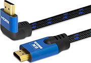 savio cl 148 hdmi m v21 3m 8k angular copper blue black gold plated ethernet 3d photo