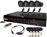 kguard kg ca104 h02 4ch h264 standalone dvr 4 ccd camera combo kit photo