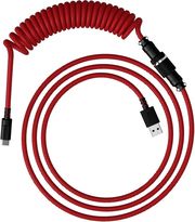 kalodio pliktrologioy hyperx usb c coiled cable red black 6j677aa photo