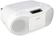 sony cfd s70w cd casette boombox with radio white photo