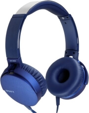 sony mdr xb550apl extra bass headphones blue photo