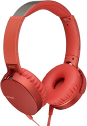 sony mdr xb550apr extra bass headphones red photo